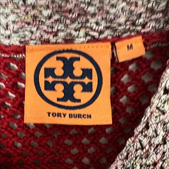 Tory Burch Black and Marled Red Cardigan - Picture 2 of 4